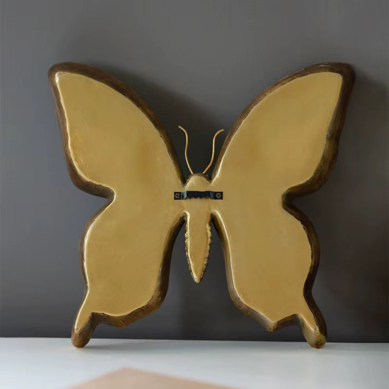 1PC Retro Resin Insect Wing Butterfly Dragonfly Pendant Living Room TV Background Mirror Wall Hanging Ornaments