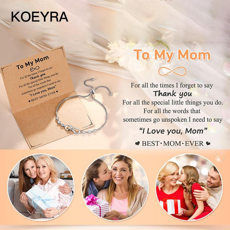 KOEYRA Infinity Love Heart Bracelets for Women Girls Birthday Christmas Valentine'S Day Jewelry Gifts for Mom Daughter with Inspirational Message Card