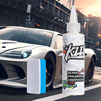 Glass Polish - Remove Oil Film Easily! for Car Windshields, Windows & More. Gets Glass Crystal Clear, Safe & Simple to Use. Perfect for Front Windshields, Side Windows, Building Glass, Bathroom Glass & Household Mirrors. Say Goodbye to Blurry Views!