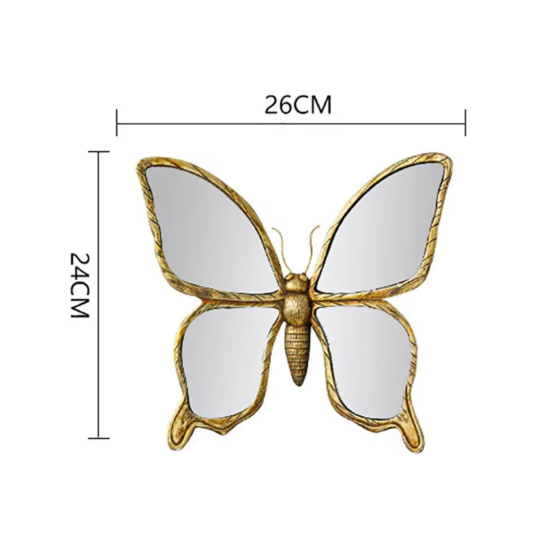 1PC Retro Resin Insect Wing Butterfly Dragonfly Pendant Living Room TV Background Mirror Wall Hanging Ornaments