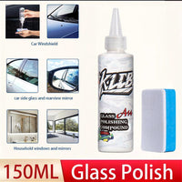 Glass Polish - Remove Oil Film Easily! for Car Windshields, Windows & More. Gets Glass Crystal Clear, Safe & Simple to Use. Perfect for Front Windshields, Side Windows, Building Glass, Bathroom Glass & Household Mirrors. Say Goodbye to Blurry Views!