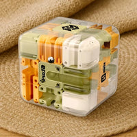 3X3 3D Puzzle Maze Game Six-Sided Transparent Maze Magic Cube Puzzle Speed Cubes Maze Toys for Kids,Children'S Educational Toys