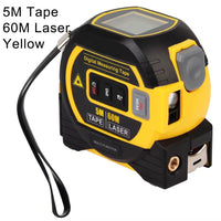 3 in 1 Distance Meter Tape Measure Ruler Laser Rangefinder Building Measurement Device 5M LCD Display with Backlight