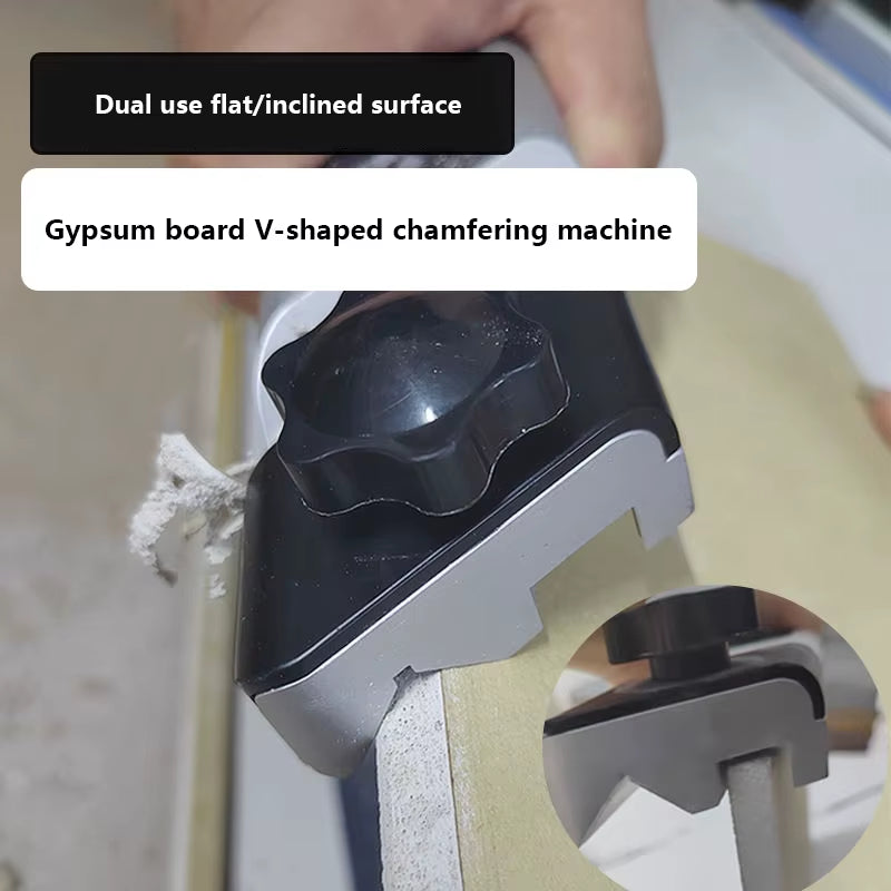 Woodworking Gypsum Board Planer Tool Flat Chamfer Bevel Double Groove 45° Plane Drywall Edge Chamfer Hand Plasterboard Cutter