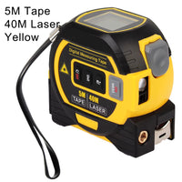 3 in 1 Distance Meter Tape Measure Ruler Laser Rangefinder Building Measurement Device 5M LCD Display with Backlight