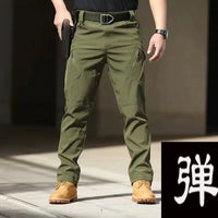 Men'S Spring Autumn City Cargo Elastic Pants Trekking Hiking Camping Climbing Running Sports Cycling Work Outdoor Trousers