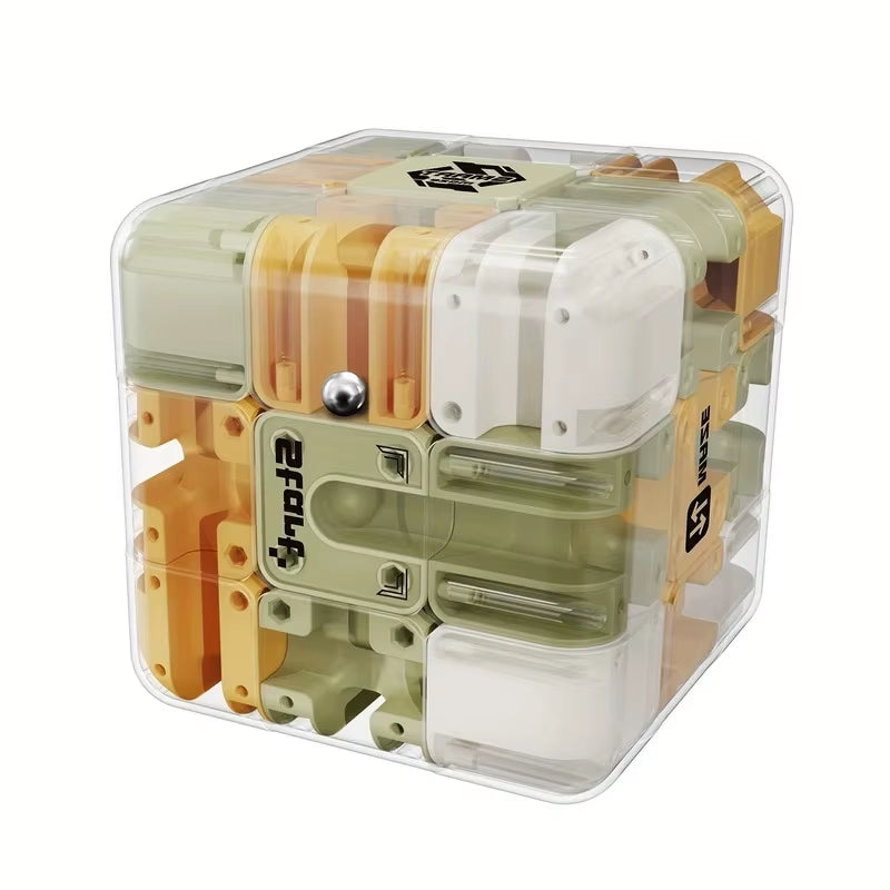3X3 3D Puzzle Maze Game Six-Sided Transparent Maze Magic Cube Puzzle Speed Cubes Maze Toys for Kids,Children'S Educational Toys