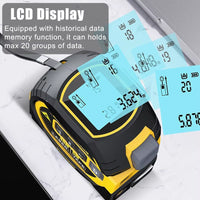 3 in 1 Distance Meter Tape Measure Ruler Laser Rangefinder Building Measurement Device 5M LCD Display with Backlight