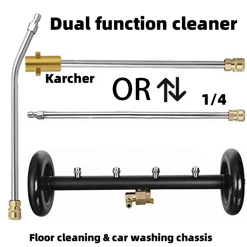 Dual-Function Undercarriage Pressure Washer Cleaner Power Washer under Car Water Broom for Karcher&1/4 Quick-Plug