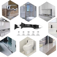 11Pcs Silicone Caulking Tools 3 In1 Grout Removal Tool(Stainless Steelhead)&Grout Remove Scraper, Caulk Remover for Kitchen/Bathroom/Window