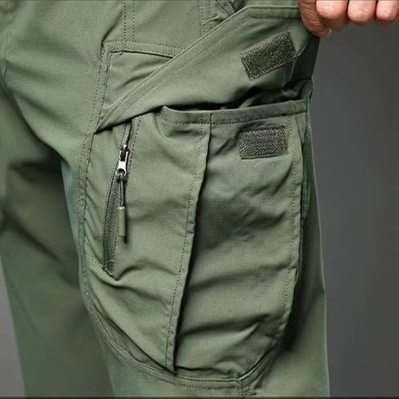 Men'S Spring Autumn City Cargo Elastic Pants Trekking Hiking Camping Climbing Running Sports Cycling Work Outdoor Trousers