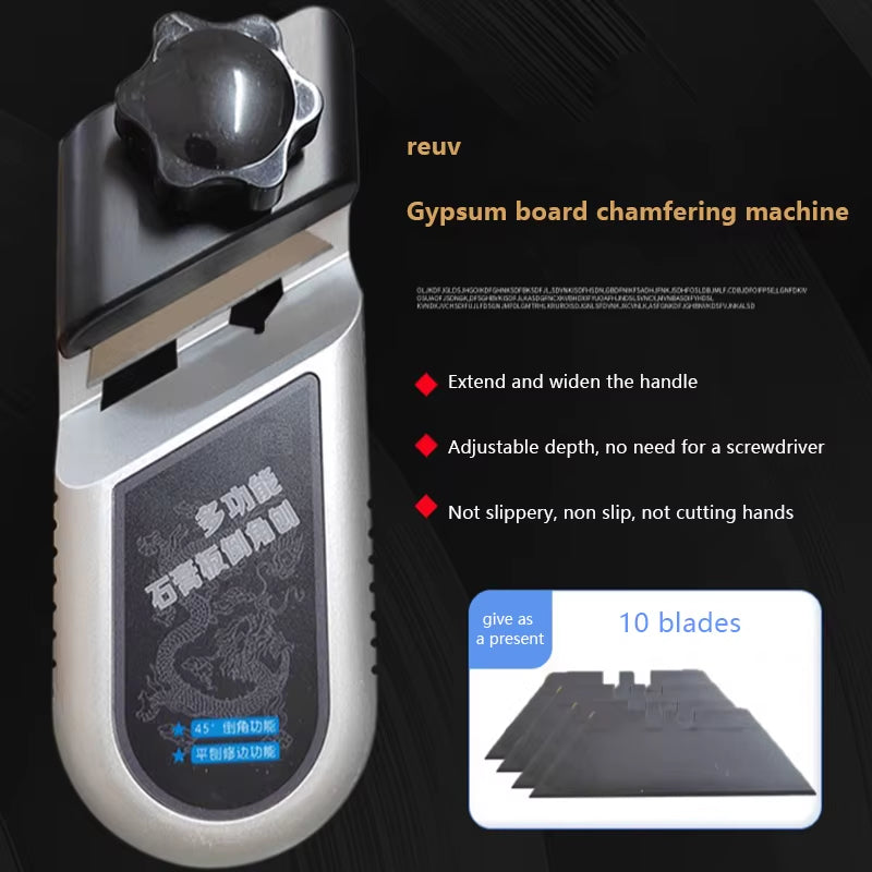 Woodworking Gypsum Board Planer Tool Flat Chamfer Bevel Double Groove 45° Plane Drywall Edge Chamfer Hand Plasterboard Cutter