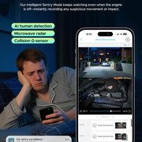 LAMTTO 4G LTE Security Camera- Real-Time Remote Viewing on Phone, Human & Radar Detection, 24/7 Live GPS Tracking & Dual-Channel with Rear Camera IR Night Vision,Obd Powered with Built-In SIM (AT&T)