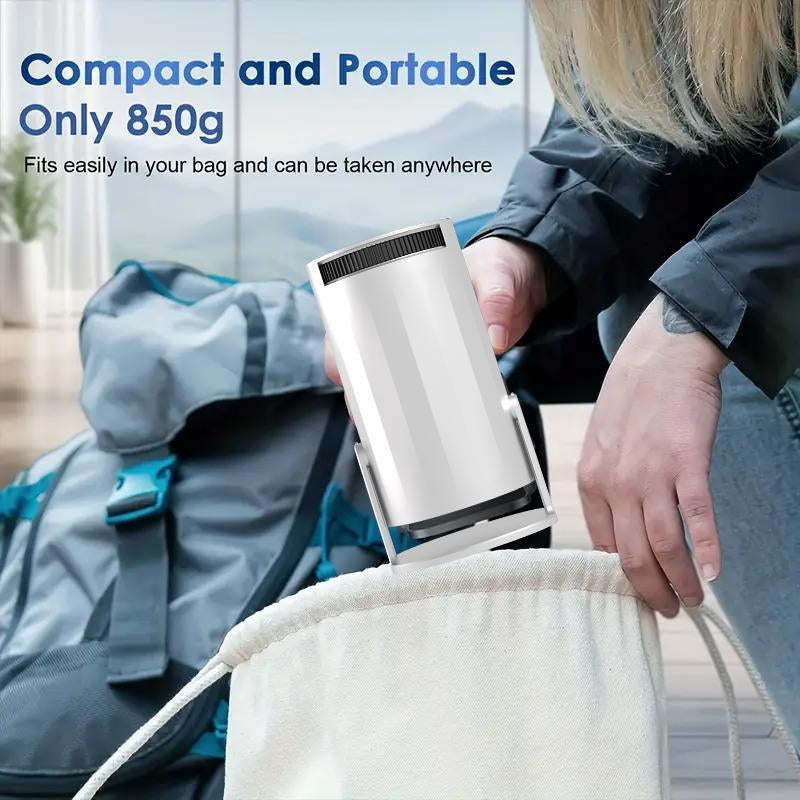XBJ Mini Portable Projector with Wifi and BT5, 4K Support.Auto Keystone Adjustment, Pneumatic Mouse Remotecontrol for Outdoor/Bedroom Audio Watch