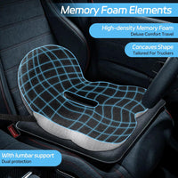 Memory Foam Seat Cushion W/Lumbar Support Pillow for Back & Sciatica Pain Relief