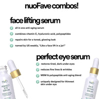 Nuorganic Ultimate Anti-Aging Bundle, Face Lifting Serum & Perfect Eye Serum, Serums for Wrinkles and Fine Lines