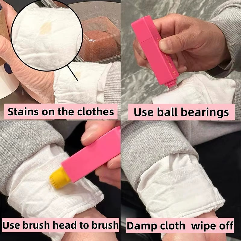12Ml No Wash Stain Remover Pens Double Head Portable Cleaning Brushes Clothes Fabric Washing Free Grease Go Out Cleaning Tool