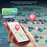 LAMTTO 4G LTE Security Camera- Real-Time Remote Viewing on Phone, Human & Radar Detection, 24/7 Live GPS Tracking & Dual-Channel with Rear Camera IR Night Vision,Obd Powered with Built-In SIM (AT&T)