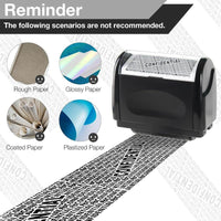 2 Pack-Privacy Protection Security Roller Stamp — Address & Billing Info Blocker, Home & Office Mailing Essentials 100M Long-Lasting Roll