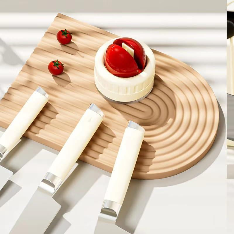 Knife Sharpener | Portable Rapid Knife Sharpener & Kitchen Knife Sharpener (With Suction Base) | for Knives, Scissors, Cleavers & Outdoor Tools | Sharpener (Non-Slip)