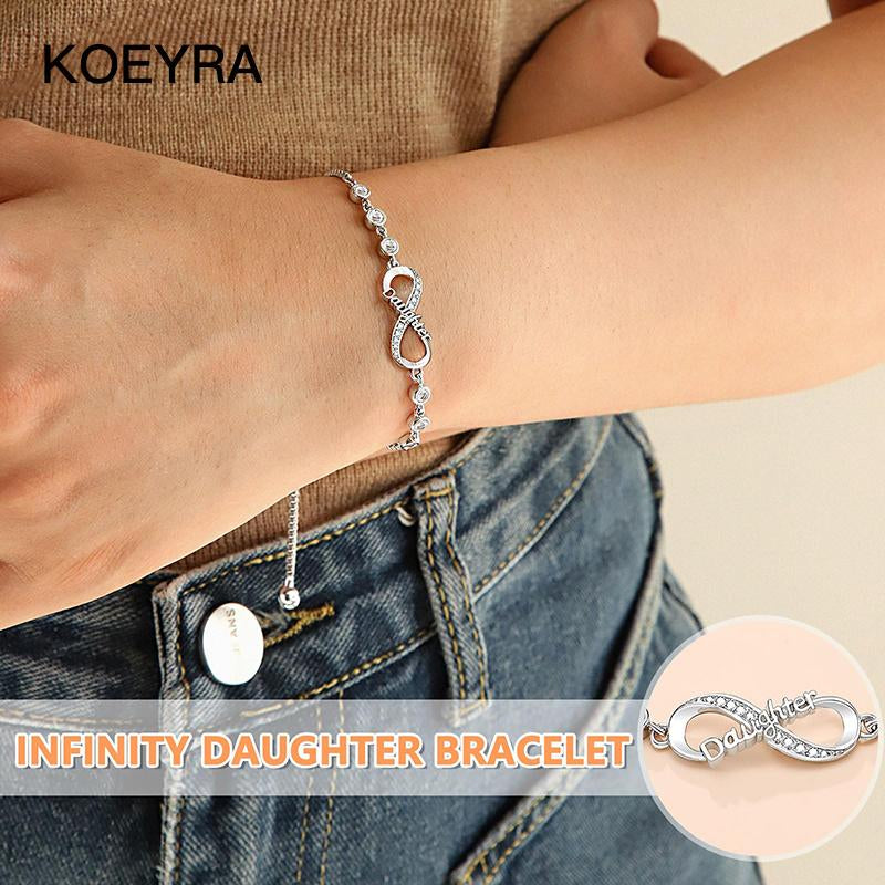 KOEYRA Infinity Love Heart Bracelets for Women Girls Birthday Christmas Valentine'S Day Jewelry Gifts for Mom Daughter with Inspirational Message Card