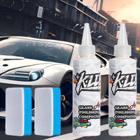 Glass Polish - Remove Oil Film Easily! for Car Windshields, Windows & More. Gets Glass Crystal Clear, Safe & Simple to Use. Perfect for Front Windshields, Side Windows, Building Glass, Bathroom Glass & Household Mirrors. Say Goodbye to Blurry Views!