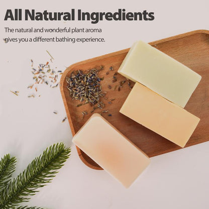 MAYJAM 3.50Z Handmade Natural Soap Bar Set, Tea Tree, Lemongrass, Chamomile, Shea Butter Bath Soap for Moisturizing, Soothing, Cleansing for All Skin