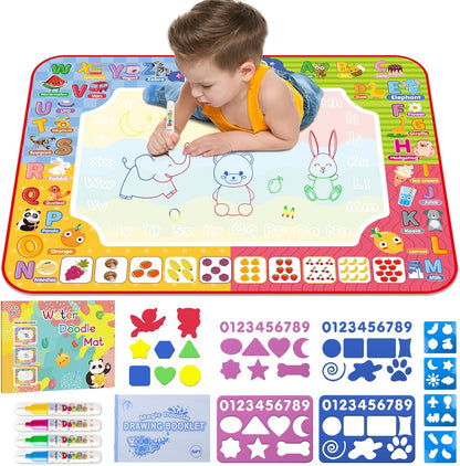 Water Doodle Mat 32 X 24 Inches Kids Water Painting Doodle Drawing Mat Toy Writi