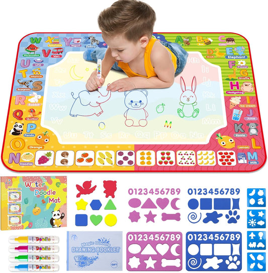 Water Doodle Mat 32 X 24 Inches Kids Water Painting Doodle Drawing Mat Toy Writi