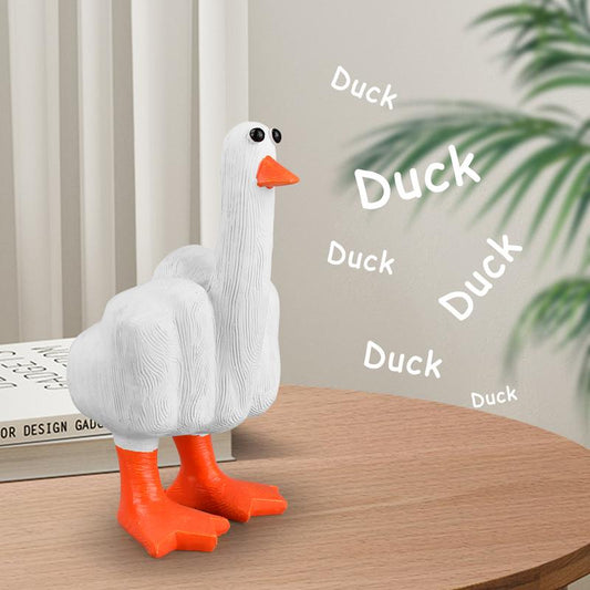 Funny Little Duck Resin Ornaments, Cute Animal Design Figurine for Decoration Gift Decorative Unique Humorous Desktop Office