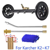 Dual-Function Undercarriage Pressure Washer Cleaner Power Washer under Car Water Broom for Karcher&1/4 Quick-Plug