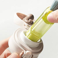 Infant Feeding Bottle Brush Cartoon Cup Lid Multi-Use Cleaning Brush 4XBC