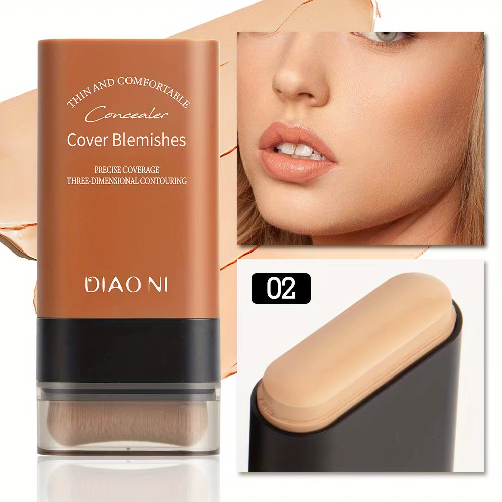Foundation Stick with Brush Concealer to Brighten Skin Tone and Last for a Long Time without Makeup Foundation