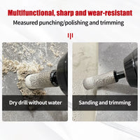 4Pcs 6-12Mm Hexagonal Shank Dry Ceramic Tile Diamond Drill Bit Drilling and Grinding Hole Saw for Marble Granite Vitrified Tile