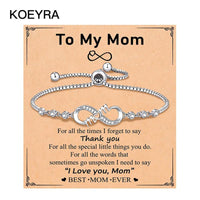 KOEYRA Infinity Love Heart Bracelets for Women Girls Birthday Christmas Valentine'S Day Jewelry Gifts for Mom Daughter with Inspirational Message Card