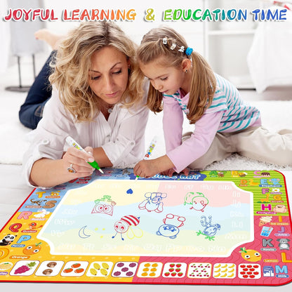 Water Doodle Mat 32 X 24 Inches Kids Water Painting Doodle Drawing Mat Toy Writi