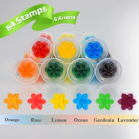 Toilet Gel Stamp, 3 Pack/42 Toilet Stamps,Toilet Bowl Stamp Gel, Toilet Gel Refills, Toilet Refresh Flower Scent Gel, Includes Dispenser and Gel, 3 Pack/Set Last for Three Month (Colors Selected Randomly)