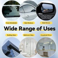 Glass Polish - Remove Oil Film Easily! for Car Windshields, Windows & More. Gets Glass Crystal Clear, Safe & Simple to Use. Perfect for Front Windshields, Side Windows, Building Glass, Bathroom Glass & Household Mirrors. Say Goodbye to Blurry Views!