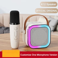 K12 KTV Karaoke Microphone Speaker Wireless Bluetooth Lecture Meeting Voice Box Mini Colorful Lights Audio Long Standby